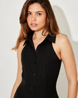 Flowy Collar Midi Dress