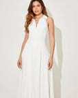 Flowy Collar Midi Dress