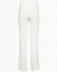 Flat lay back view of Siamo Firenze white pants featuring a contoured fit and smooth seam finish.
