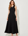 Flowy Collar Midi Dress