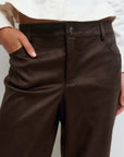 Suede trousers