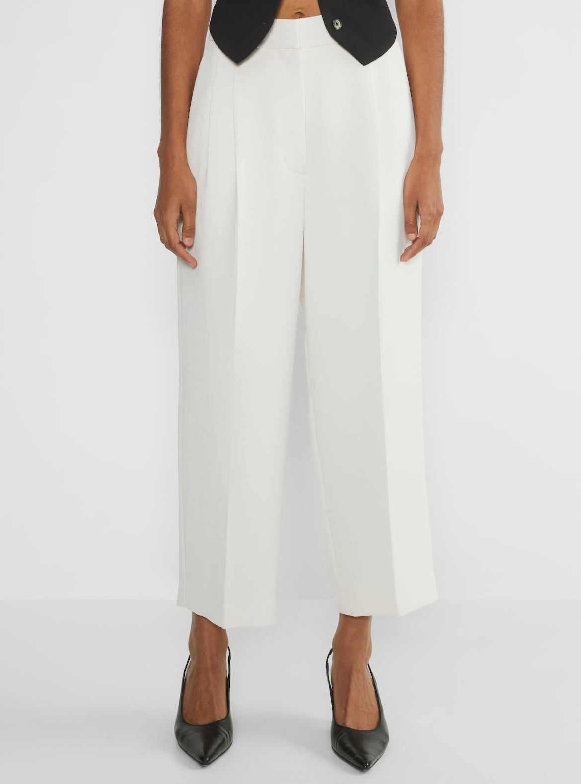 Cropped Wide-Leg Trousers