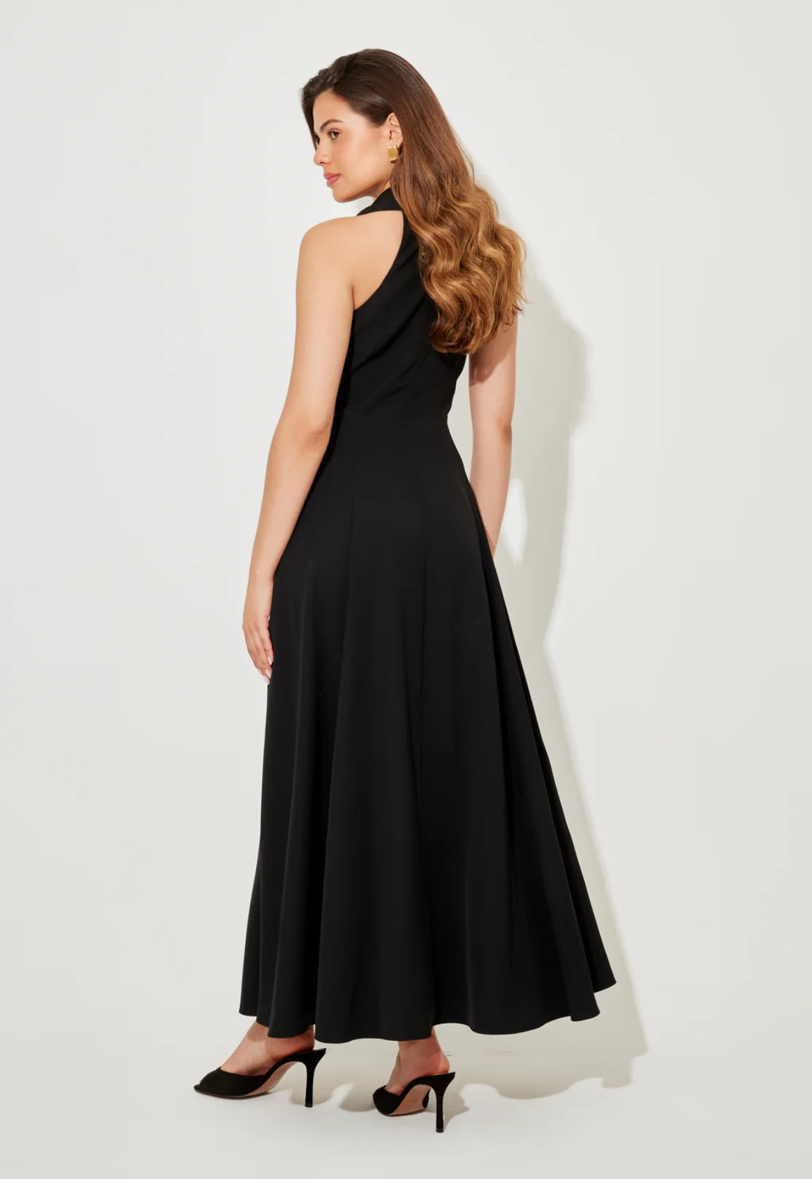 Flowy Collar Midi Dress
