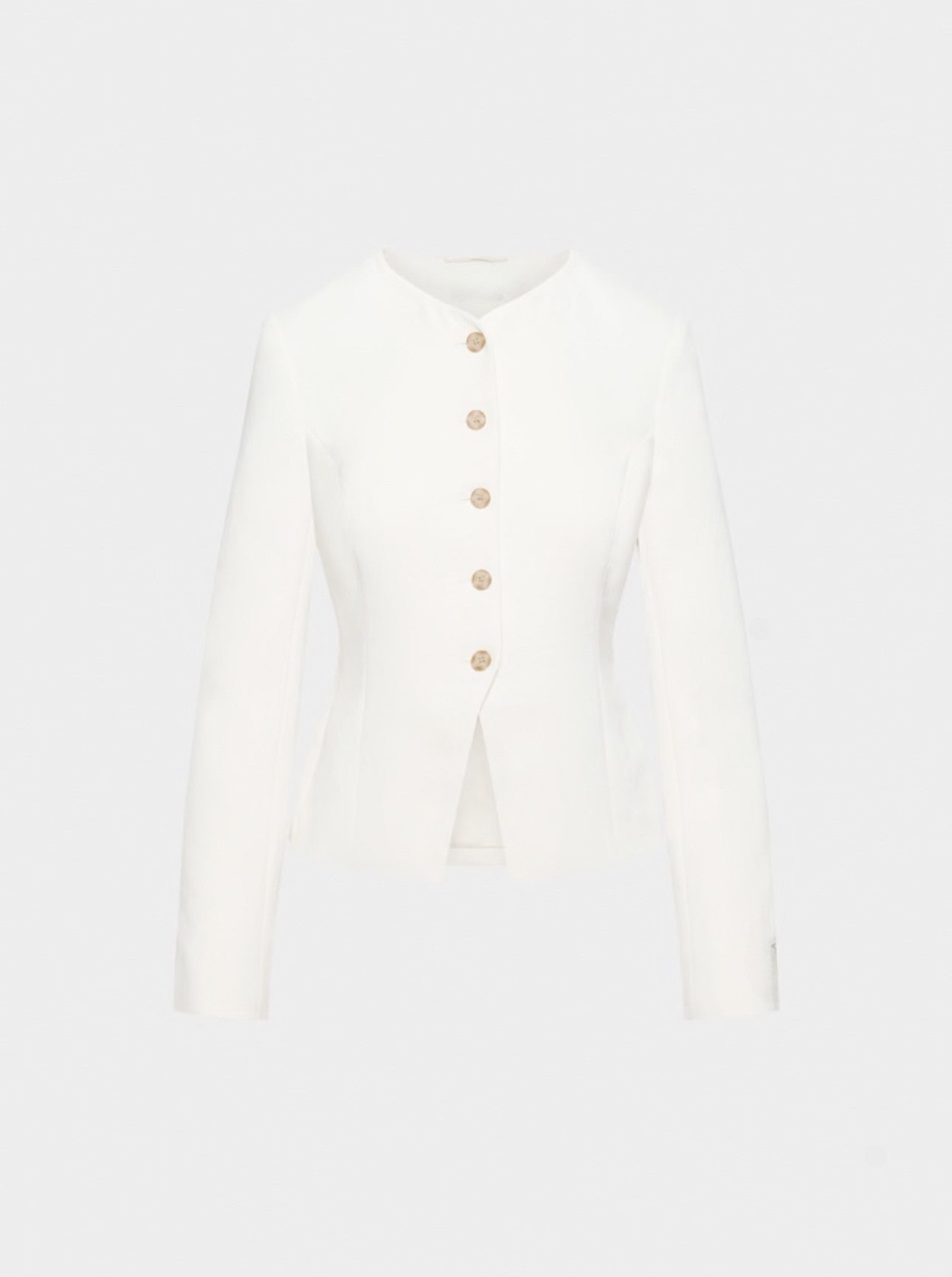 Siamo firenze white sculpted blazer front look