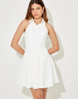 Flowy Collar Mini Dress