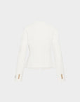 Siamo firenze sculpted blazer white back look