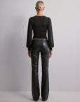 Orva Low Rise Leather Pants