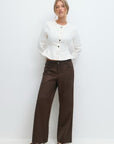 Suede trousers