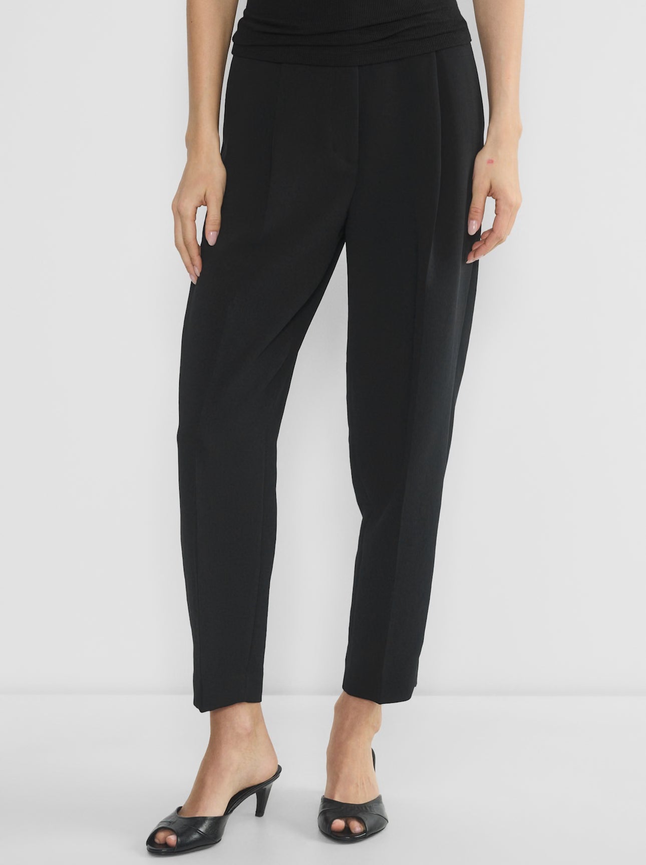 Pleated Ankle Pants