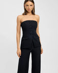 strapless tailored set