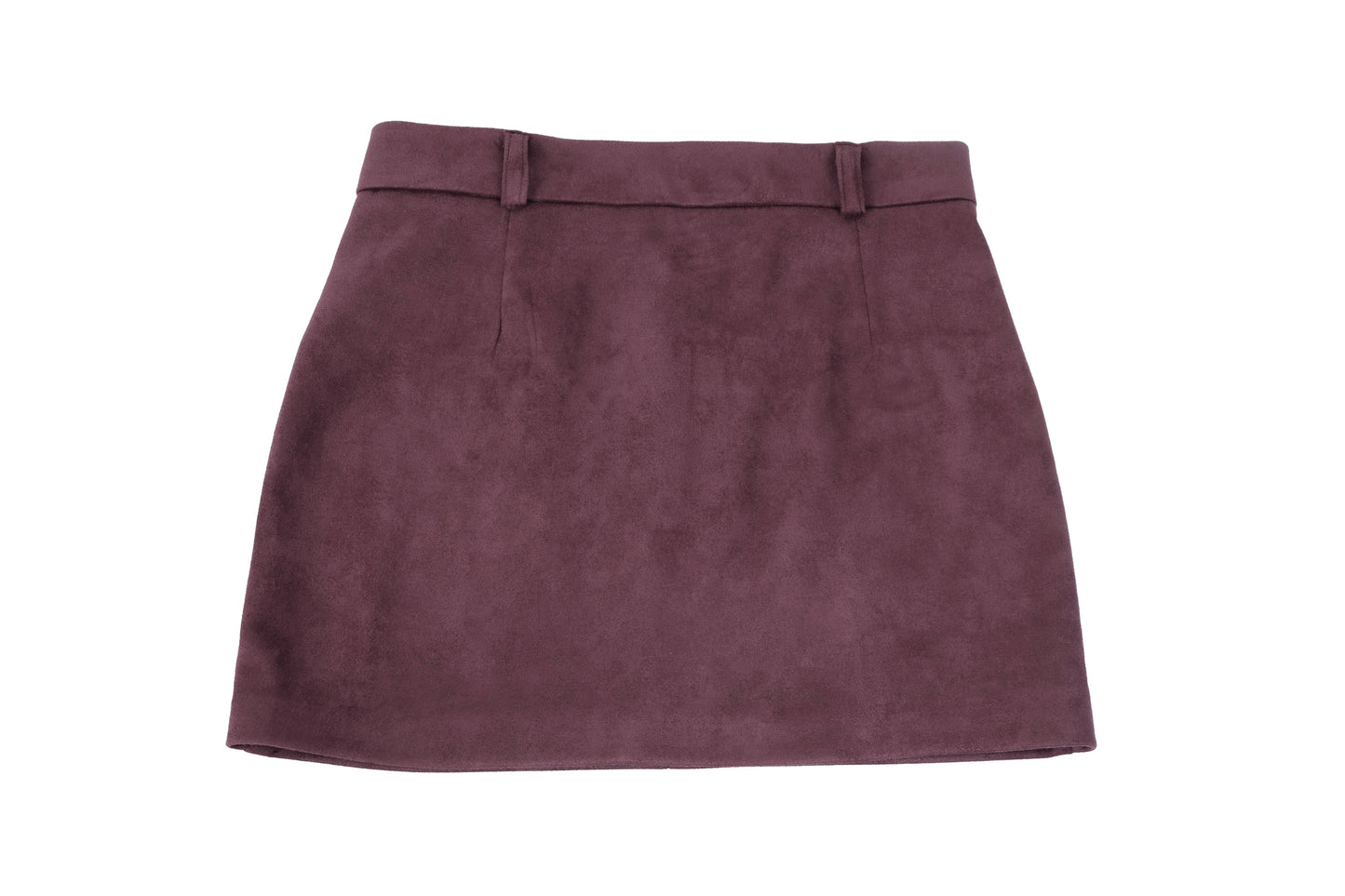 Suede Burgundy Skirt