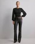 Orva Low Rise Leather Pants