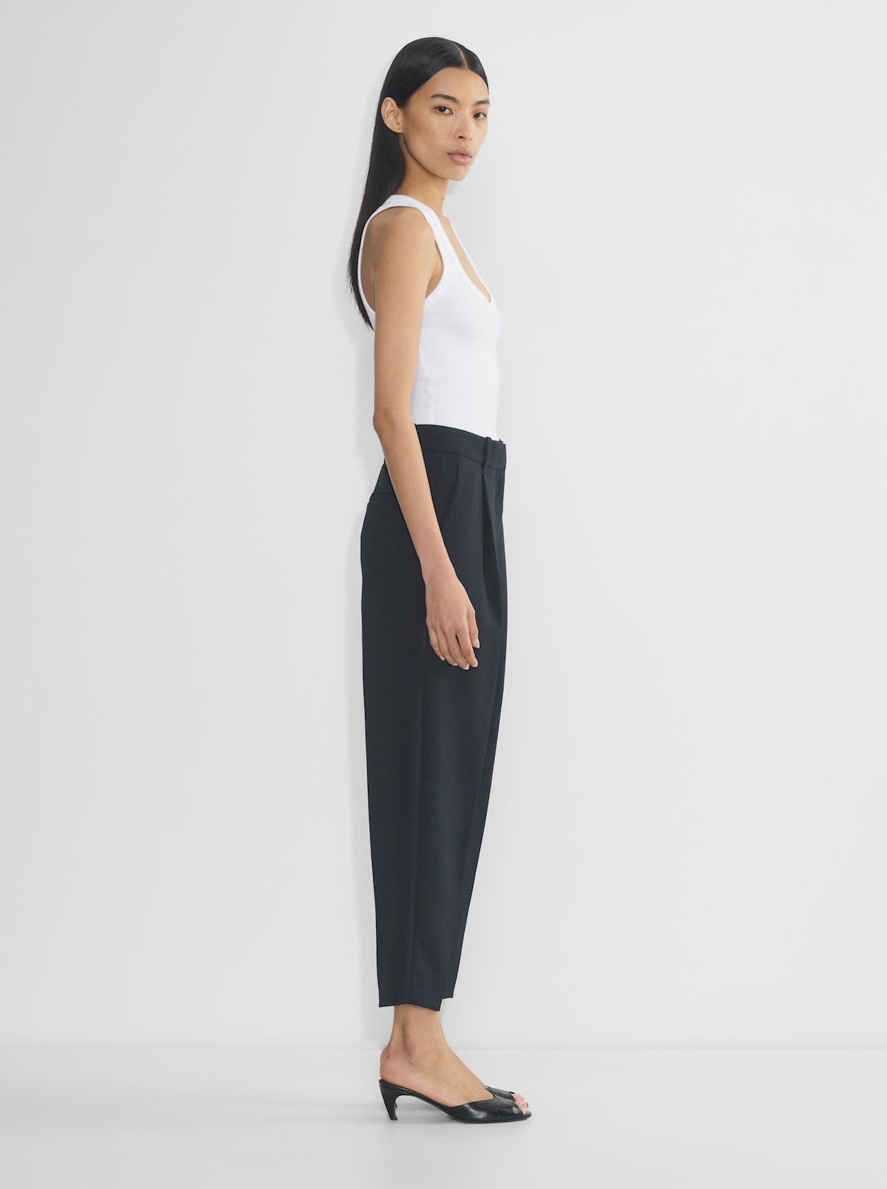 Pleated Ankle Pants
