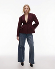 Sculpted Cinch Blazer – Cordovan