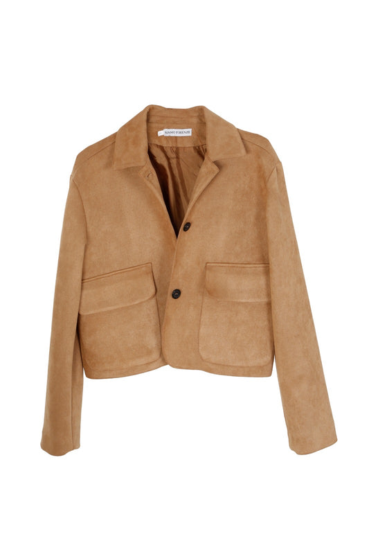 Suede beige jacket