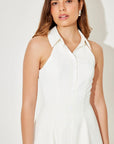 Flowy Collar Mini Dress