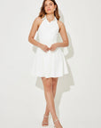 Flowy Collar Mini Dress