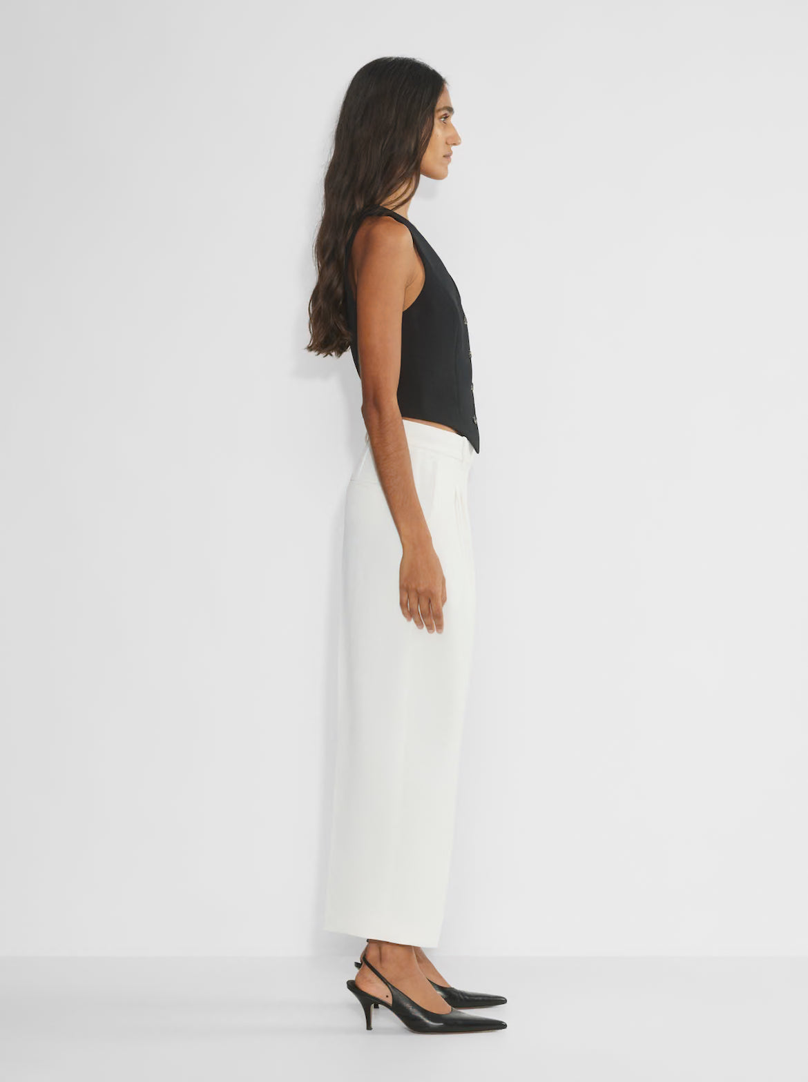 Cropped Wide-Leg Trousers