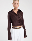 Aveline Satin Wrap Shirt