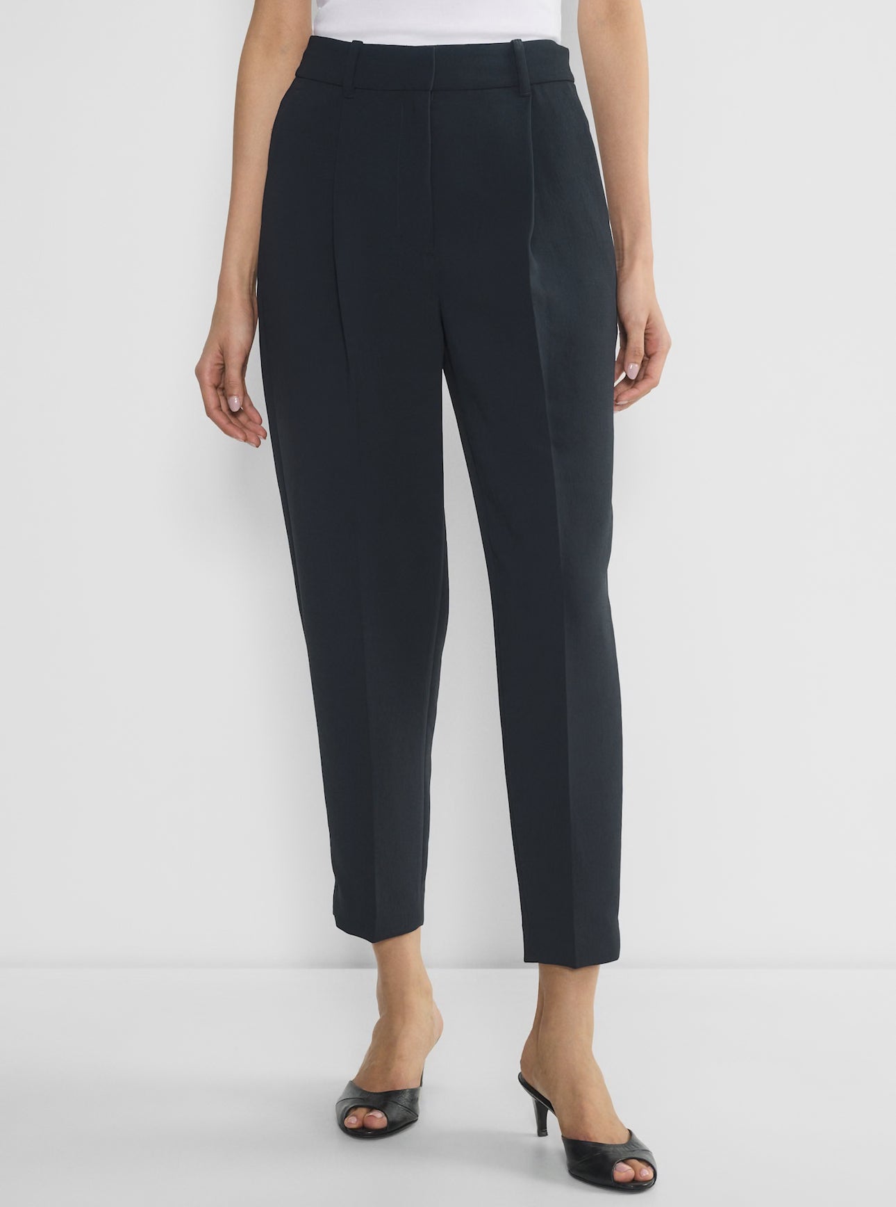 Pleated Ankle Pants