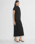 Silk Drape High-Neck Top