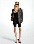 Oversized Leather Blazer