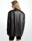 Oversized Leather Blazer